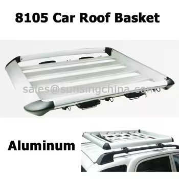 SunSingRack 8105 Hot Sale SUV 4x4 Roof Mount Basket Durable Aluminum Alloy and Nylon Luggage Carrier with Locks