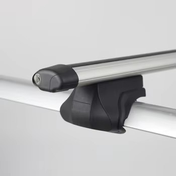 Thule Design Universal 8102+B1 Aluminum Alloy Oval Car Roof Cross Bars Durable and Roof Mounted for Raised Rails