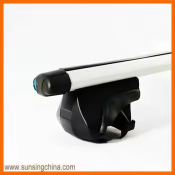 Thule Design Universal 8102+B1 Aluminum Alloy Oval Car Roof Cross Bars Durable and Roof Mounted for Raised Rails