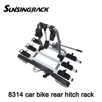 8314 Universal Durable Steel and Aluminum Car Rear Bike Carrier Used for Hitch Ball Carrying 3 Bikes and Travel Lug