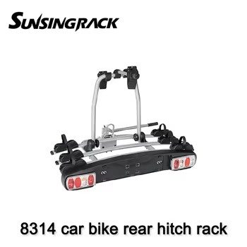 8314 Universal Durable Steel and Aluminum Car Rear Bike Carrier Used for Hitch Ball Carrying 3 Bikes and Travel Lug