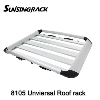 SunSingRack 8105 Hot Sale SUV 4x4 Roof Mount Basket Durable Aluminum Alloy and Nylon Luggage Carrier with Locks