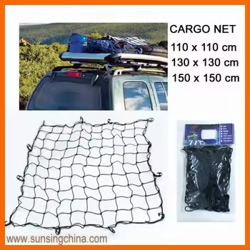 High Quality UNIVERSAL Nylon Cargo Net Lightweight and Durable for Luggage Carrier Cost-Effective Roof Mount RacK