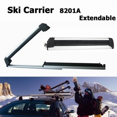 Aluminum Roof Mounted Skis And Snowboards Ski Carrier Extendable For universal